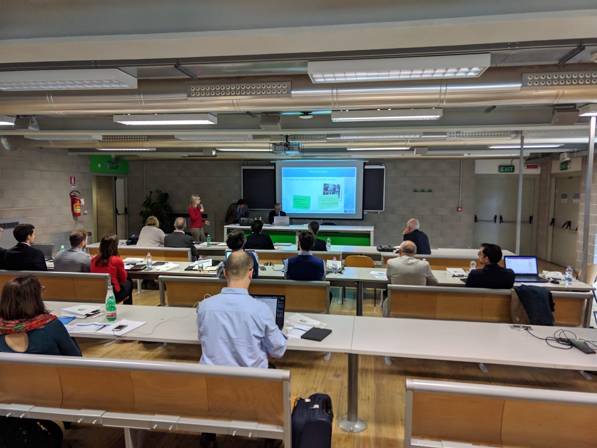 Aula durante il test